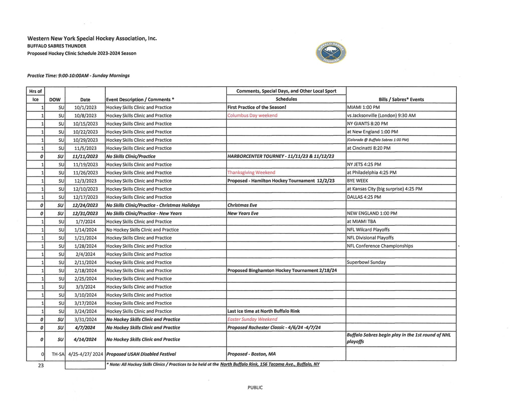 Schedule